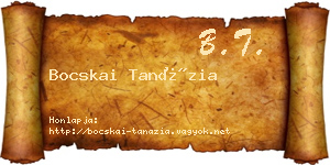 Bocskai Tanázia névjegykártya
